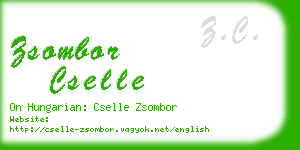 zsombor cselle business card